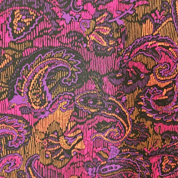 Catherines Blouse Womens 3X Colorful Paisley Button-Up tunic career office bold - Picture 7 of 13